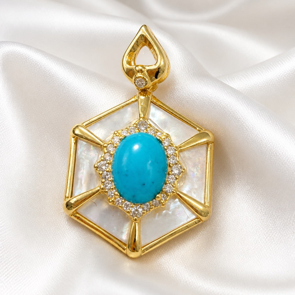 Turquoise YG Pendant
