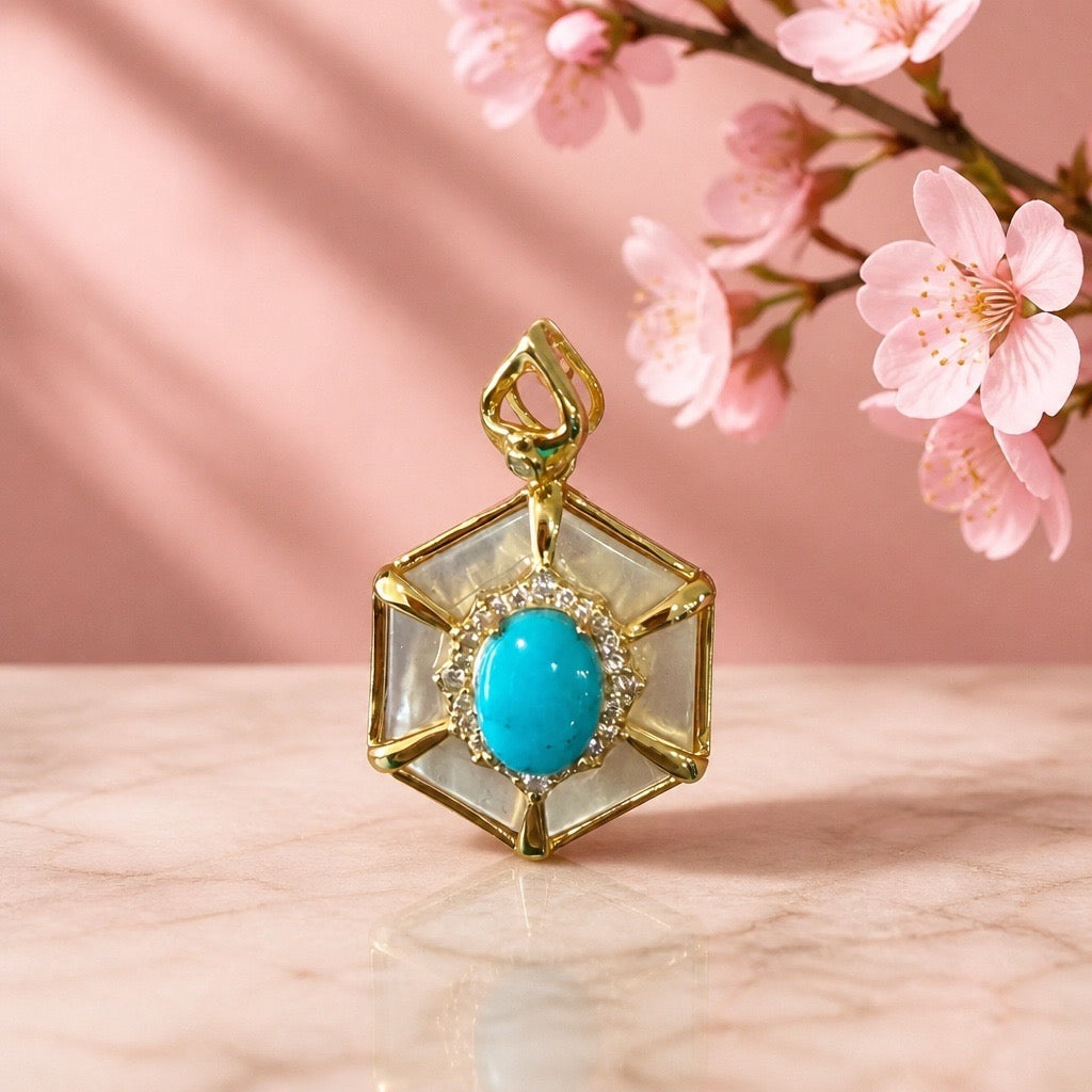 Turquoise YG Pendant