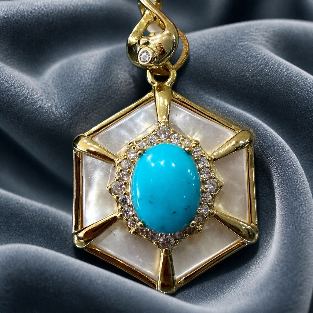 Turquoise YG Pendant