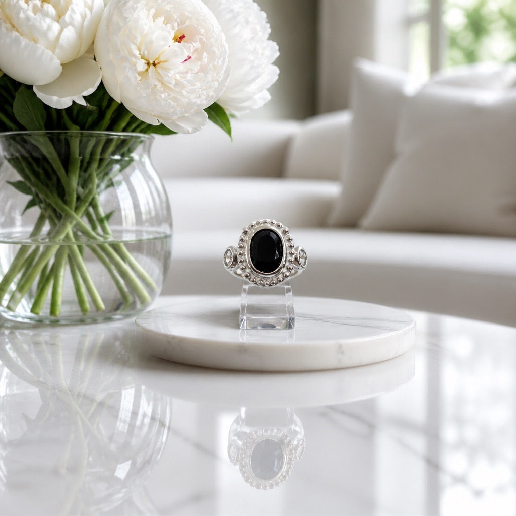 Black Sapphire Ring