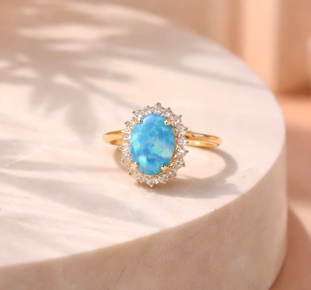 Blue Opal Ring