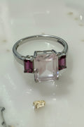 Rose Quartz & Rhodolite Ring